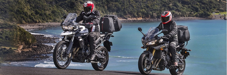 Ventura Luggage fitted to two motorcycles